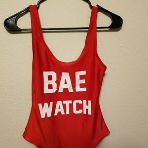 One piece bae watch swim suit